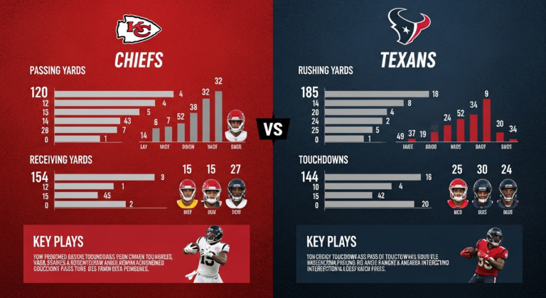 Kansas City Chiefs vs Texans Match Player Stats